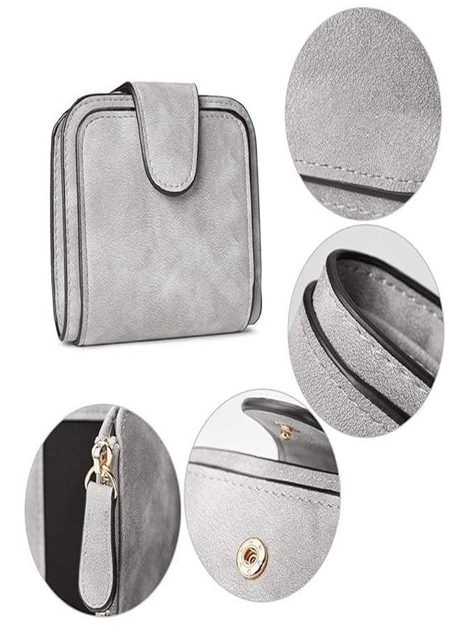 Wrixty Ladies Wallet Soft Vegan Leather Wallets for Men Women’s Clutch Wallet with 16 Credit Card Slots (Multi Color) (Grey - Small) - Image 5
